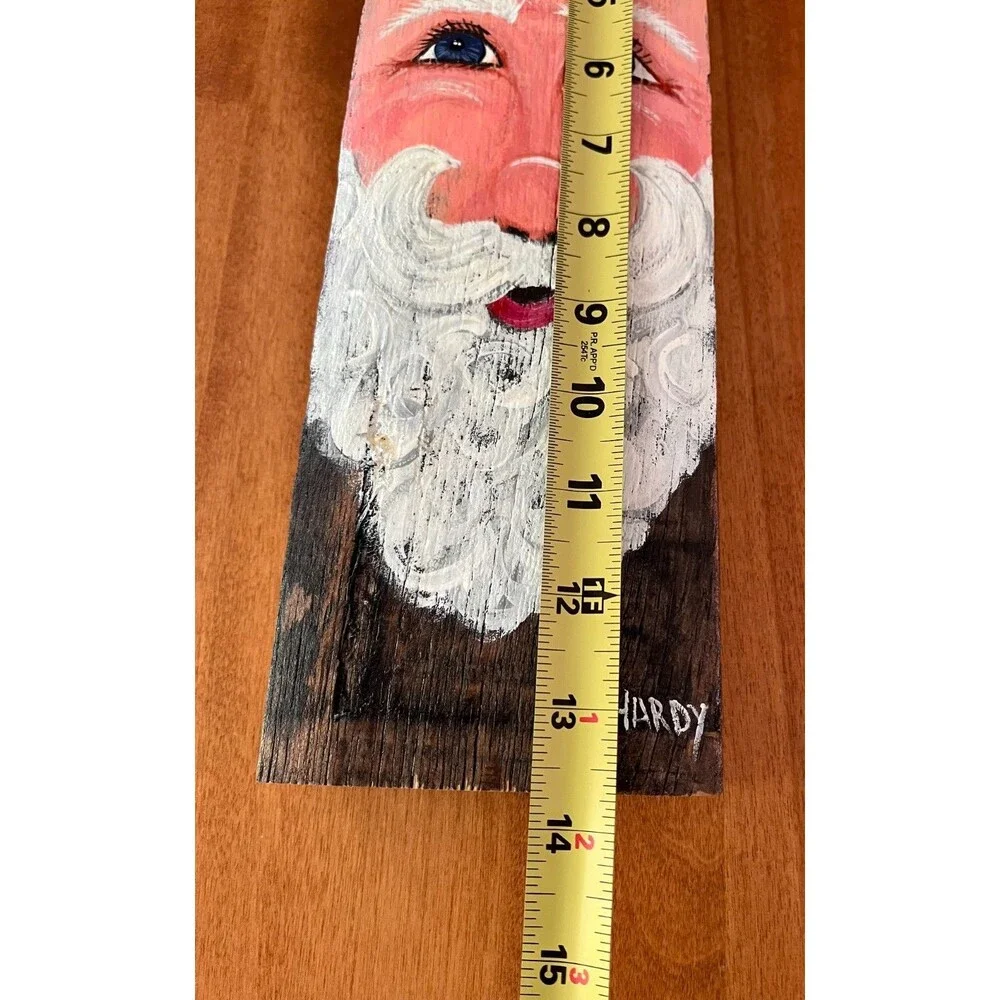 Bourbon Barrel Stave Art Painted by Hardy Santa Claus Holiday Christmas 14x4